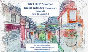 SUMMER 2023 Online KOR 201