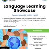 Language Learning Showcase via YouTube Premiere – Tuesday 3/30 at 2pm ET